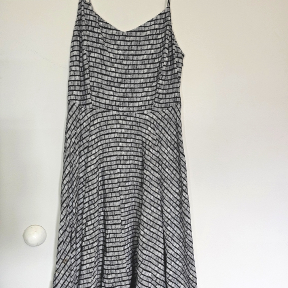 Old Navy Black and White Modern Striped A-line Sundress Women's Sz S